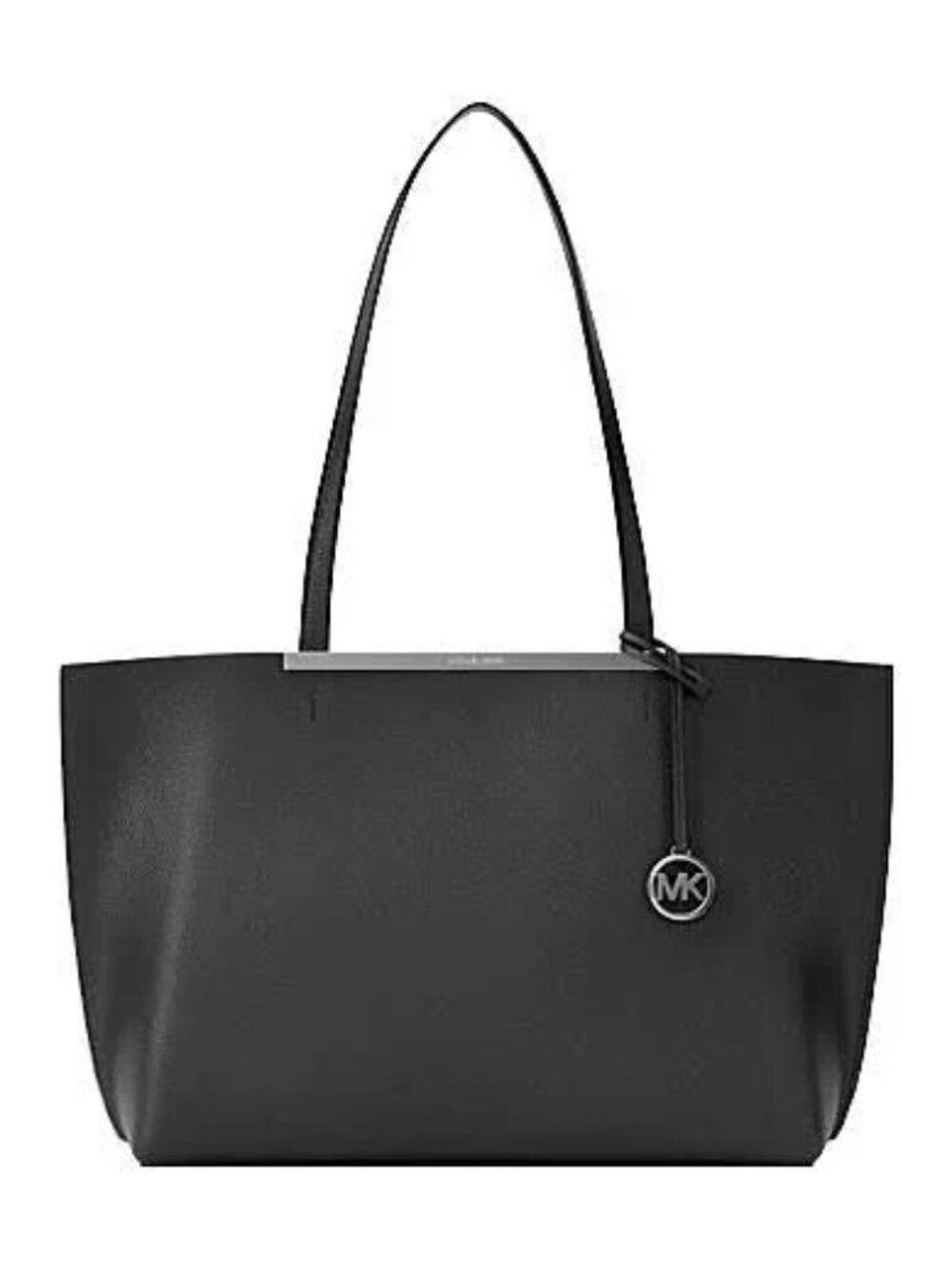 MICHAEL KORS "EVELYN" LARGE TOP-ZIP TOTE WITH WRISTLET -  BLACK  -  NWT